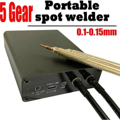 4.2V Portable Spot Welder Kit Automatic Welding Tools Adjustable Mini Spot Welding Machine 0.12 Nickel Strip 18650 Battery