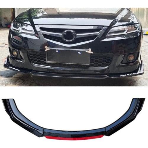 CEYUSOT For 4PCS Mazda 6 Front Bumper Spoiler Wing Separator Old Mazda 6 Anti - Collision Decorative Accessories Refit 2003-2013