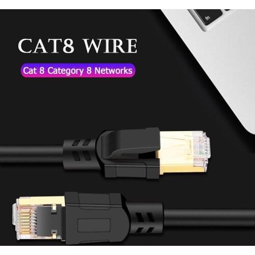 Cat8 Ethernet Cable RJ45 Network Cable 2000Mhz High Speed Patch Cable 25/40Gbps Perfect Connection Workstation Network Adapter
