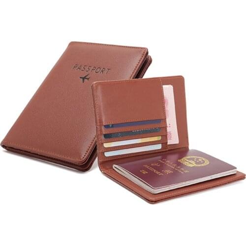 Air Retro Anti RFID Passport Covers Travel Accessories Card Holder Wallet Documents PU Leather Case Multi-Function Women Men