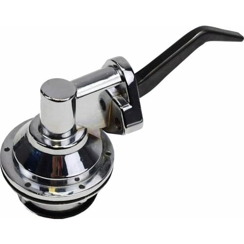 Two Valve Mechanical Fuel Pump for Ford SB 221-351 Windsor SB, V8 Engine, 6 PSI 1/4" NPT Inlet/Outlet,Chrome