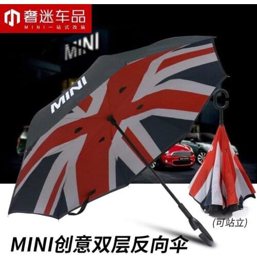 Union Jack Double Layer Reverse Umbrella Windproof Folding Inverted Upside Down for Mini Cooper One JCW S Countryman Accessories