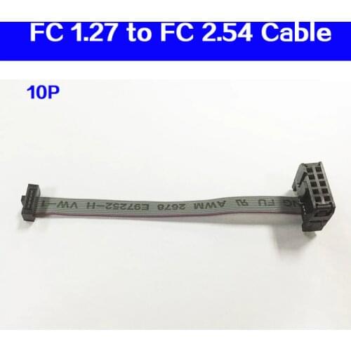 FC 1.27mm to FC 2.54mm cable 10pin 10p 10cm 20cm 30cm 40cm