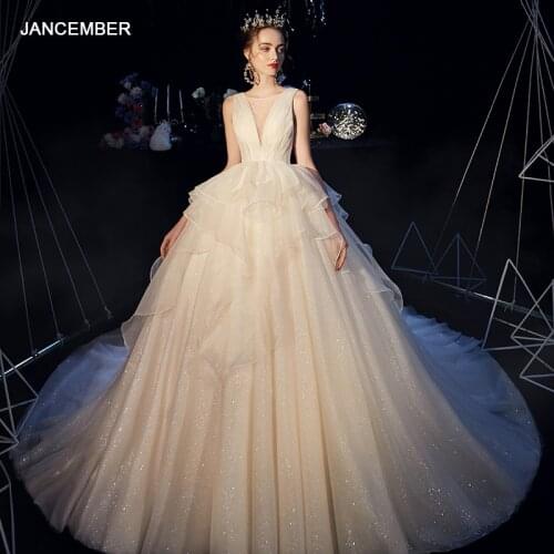 HLF13 Luxury Wedding Dress Full Beading Appliques Sequined French Style Short Sleeves Dream Bridal Dress Wesele