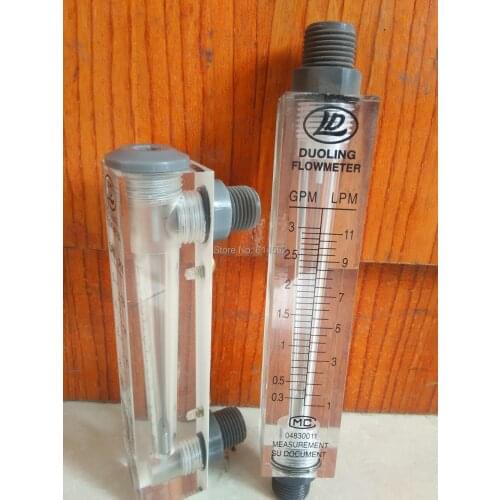 SH-4001 LZB organic glass material 0.5-5GPM 1.8-18 LPM square flow meter