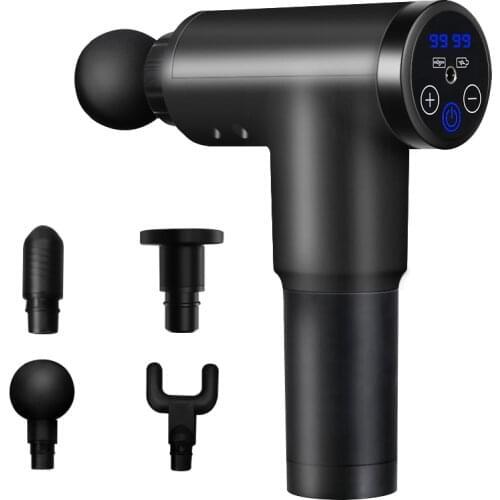 LCD Display Therapy Massage Gun 32 Gears With 4 Heads Muscle Massager Pain Sport Massage Machine Relax Body Slimming Relief