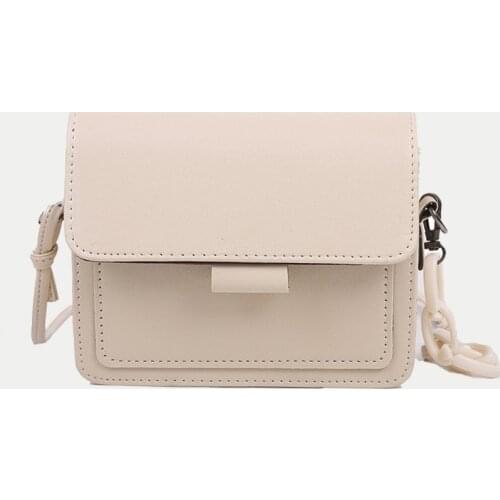 Fashion PU Leather Crossbody Shoulder Bags for Women Small Flap Messenger Bag Solid Color Lady Handbag Purse