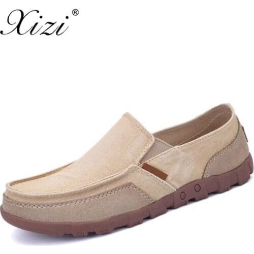 XIZI 2018 New Men Canvas Shoes Mens Fashion Solid Comfortable Casual Shoes Men Lace-up Light Summer Loafers Shoes Plus Size
