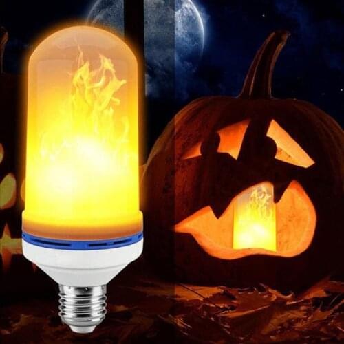 New LED Flame Light Bulbs Fire Flicker Effect Lamp Decorative LED Bulb with Flickering 5W Flame Decorations LED Lights E27 Stand