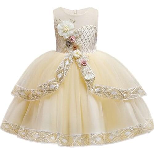 Baby Girls Formal Dress Christmas Princess Dress for Wedding Birthday Party Clothes Children Performance Costume