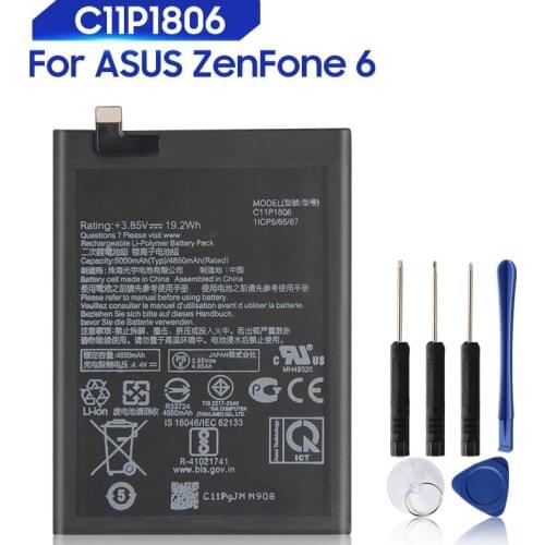 Original Replacement Battery For ASUS ZenFone 6 ZS630KL I01WD C11P1806 Genuine Battery 5000mAh
