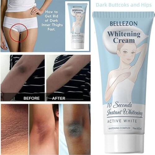 10 Seconds Instant Bellezon Whitening Cream Underarm Armpit Whitening Cream Legs Knees Private Parts Body Whitening Cream 60ml