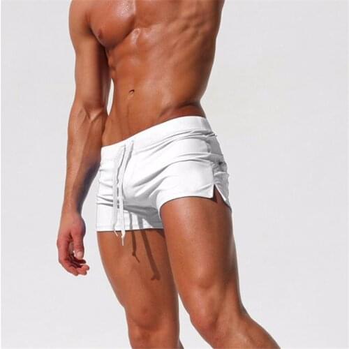 New Swimwear Men Sexy Swimming Trunks Pocket Sunga Hot Spring Swimsuit Beach Shorts Adults Swim Pool Briefs