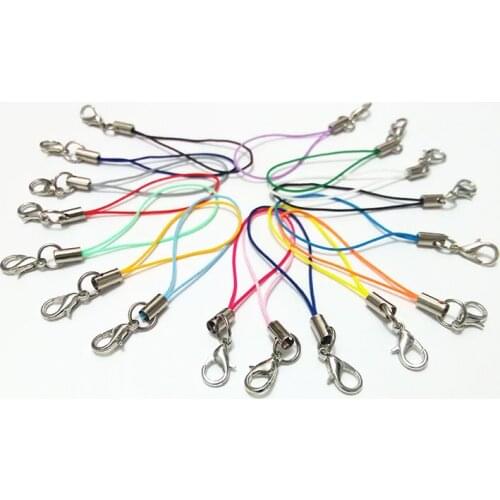 Lariat Lanyard Strap Cords Lobster Clasp split rings jump ring Hang Rope hook keychain kit Mobile set case usb Dangle Charms diy