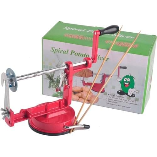 Handy Potato Peeler Manual Potato Tower Crane Slicer Stainless Steel Peelers With Rocking Handle Spiral Potato Slicer Machine