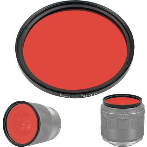 BGNing 52/58mm Ultra Slim Frame Blue Orange Red Yellow Color Glass Filter For DSLR SLR Camera Lens for GoPro 8 Action Camera