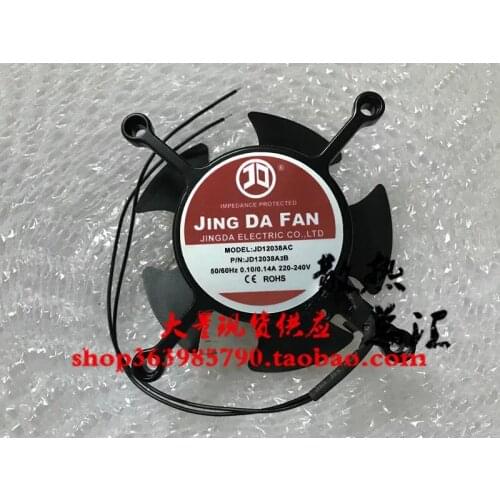 JING DA FAN JD12038AC Server Cooling Fan AC 220V 0.14A 120x120x38mm 2-wire 2-pin connector