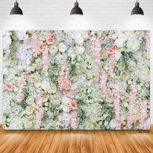 Baby Shower Birthday Vinyl Backdrops Wedding Photocall Rose Flower Floral Photographic Photography Backgrounds For Photo Studio