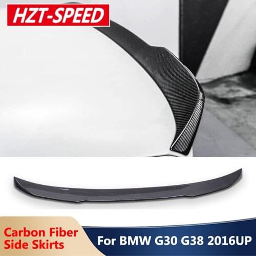 CS Style Modified Carbon Fiber Material Back Rear Spoiler Trunk Wing For BMW 5 Series G30 G38 Car Tuning 2016 Up Modification