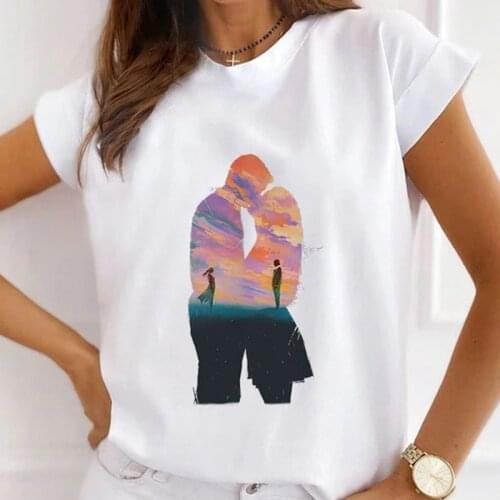 Ladies Loose Summer Tops Love Print New York City Vogue Graphic T-Shirt Women Modal O Neck Short Sleeve Tee Shirts