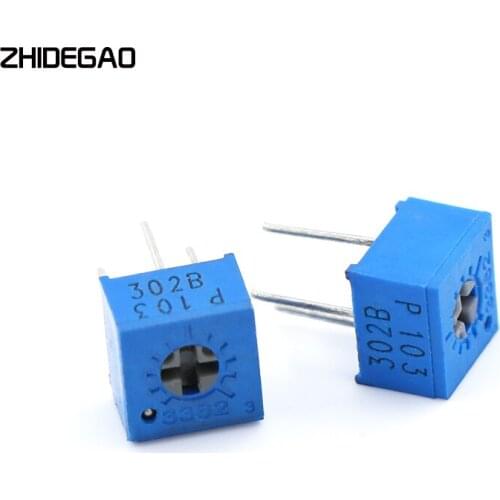 10pcs 3362P series101 201 501 102 202 502 103 Trimmer Potentiometer 3362 500R 1K 2K 5K 10K 20K 50K 100K