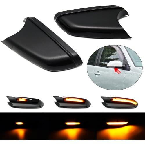 2pcs Amber For Skoda Octavia MK2 1Z 2004 2005 2006 2007 2008 Car LED Dynamic Turn Signal Blinker Light Side Mirror Accessories