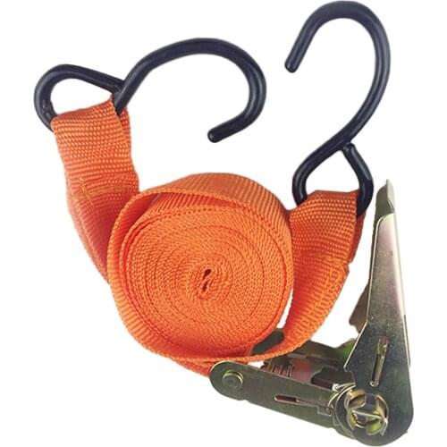 2 Pieces Tie Down Heavy Duty Ratchet Buckle Hook Truck Cargo Metal Strap 1"x100