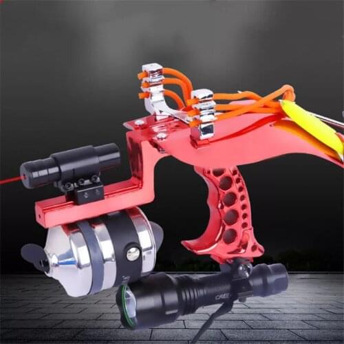 2021 New Powerful Catapult Full Set Fishing Slingshot Laser Slingshot Powerful Fishing Catapult With Fishing Darts Catch Fish