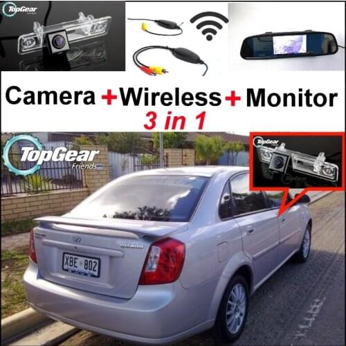 3in1 Special WiFi Camera + Wireless Receiver + Mirror Parking System For Daewoo Lacetti / Nubira / Gentra