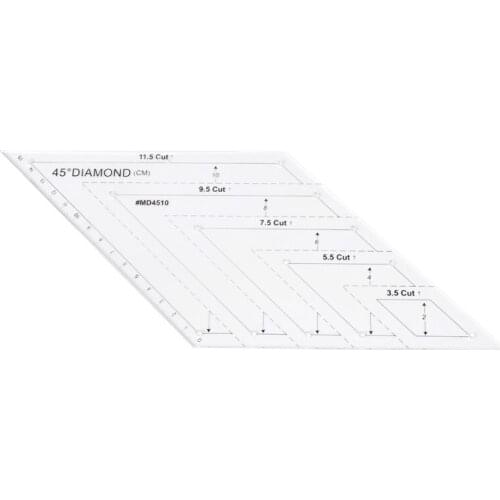 45 Degree DIY Patchwork For Diamond Rhombus Template Quilting Ruler Sewing Tool