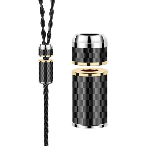 5set Headphone Jack Splitter 6.0mm To 5.0mm Y Splitter Audio Adapter Slider Carbon Fiber HIFI Earphone Wire Connector