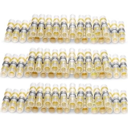500/300/100PCS Solder Seal Sleeve Wire Connectors Waterproof Heat Shrink Butt Connectors Electrical Wire Butt Terminals