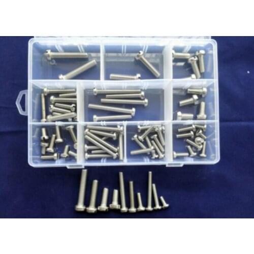 72pcs M5 M6 M8 Stainless Steel Slotted Round Head Screws Bolts Metric Machine ScrewsAssortment Set