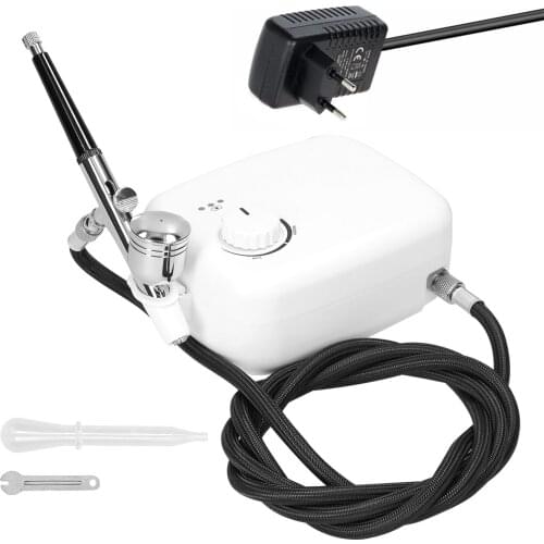 Multi-purpose Professional 0.3mm Airbrush Non-oil Type 15-25PSI Air Pump Set for Model Making Art Painting