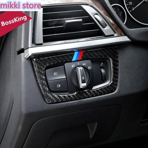 BMW F30 F32 F34 4 series 3GT accessories for carbon fiber bulb switch button lining design