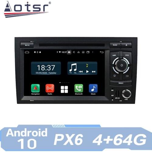 AOTSR Car Radio Auto Android 10 For Audi A4 B8 S4 B6 B7 RS4 8E 8H B9 Seat Exeo 2002 - 2008 Multimedia Player GPS Navigation