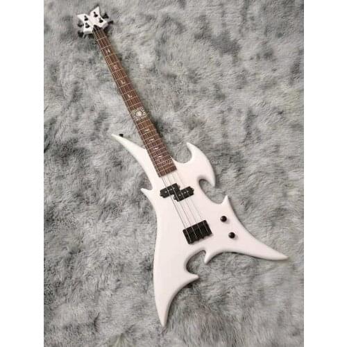 Free transportation, special-shaped 4-string bass, white, customizable
