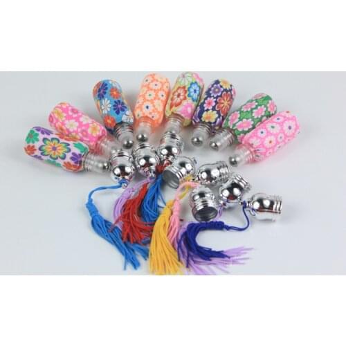 DHL Free 200pcs/lot 5ml Mini Roll On Essential Oils Bottles Polumer Caly Perfume Bottle Essential Oils Bottle With Metal Ball