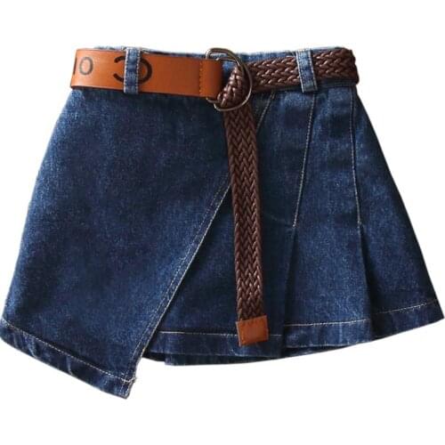 Summer skirt Fashion 2 3 4 6 8 10 12 Years Children Baby Kids Girls Denim skirt