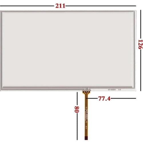 HON-MARK New 211*126mm 9 inch HSD090IDW1 AT090TN10 12 Universal Handwriting Resistance Tablet Touch Screen Panel Digitizer