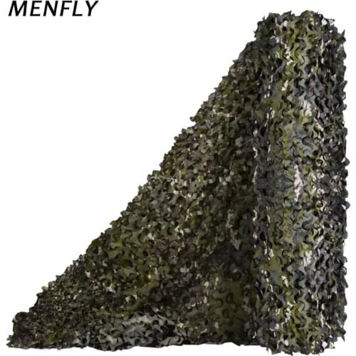 MENFLY 1.5m Wide Single Layer CP Woodland Camouflage Nets Carport Decorate Network Camping Tent Garnish Shed Shading Sun-Shelter