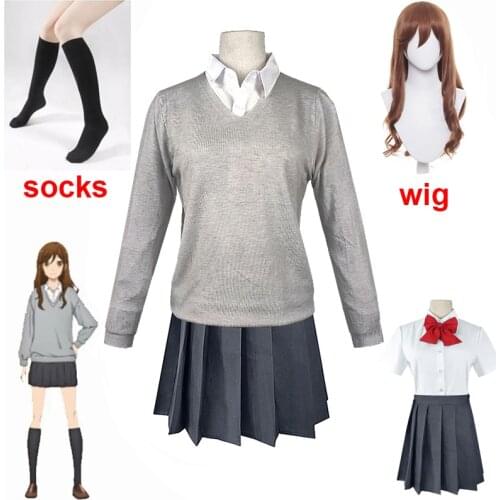 Anime Hori san to Miyamura kun Horimiya Miyamura Izumi Hori Kyoko Cosplay Costume High School Uniform Party Outfits