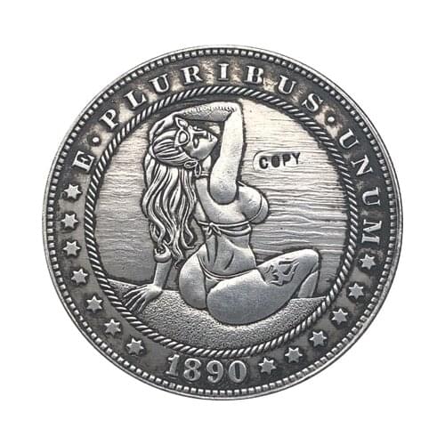 Hobo Nickel USA Morgan Dollar 1890-CC COIN COPY Type 130