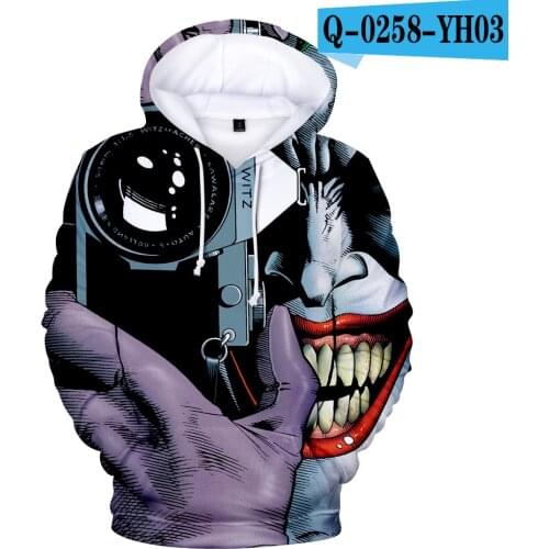 Cute Creatieve Nieuwe Sweatshirts Mannen Merk Hoodies Mannen Joker 3D Gedrukt Hoodie Mannelijke Joker Truien Grooth Long Hip Pop