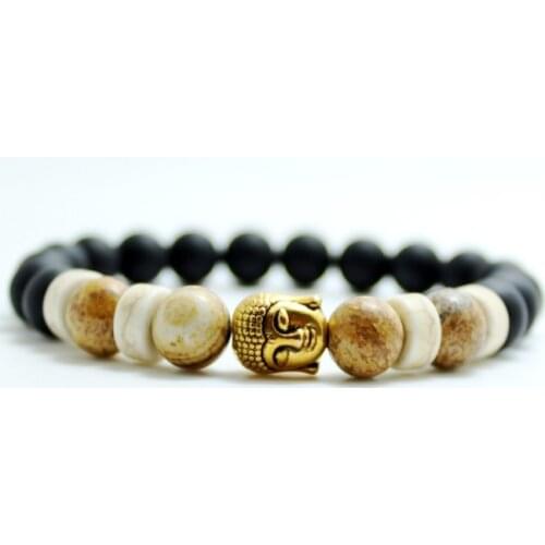 Wholesale Balck Brazil stone Beads buddha beads bracelet charm bangles Natural stone for men and women jewelry