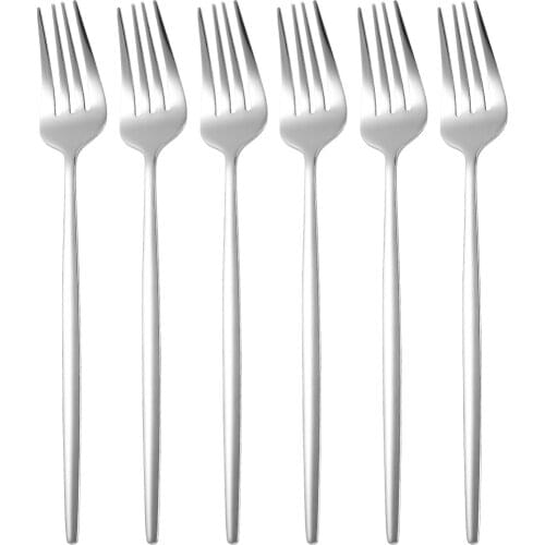 6-piece golden cutlery set stainless steel household fork cutlery set bright color kitchen dishwasher safe