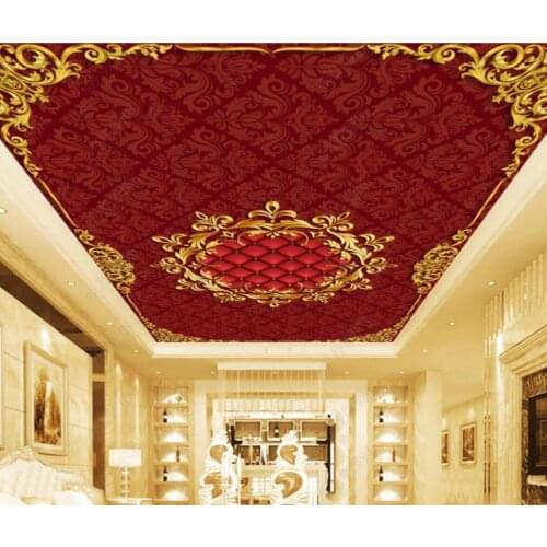 Euporean pattern Custom 3D Ceiling Mural Wall paper Living Room Bedroom 3D Ceiling Photo Wall Mural Home Decor