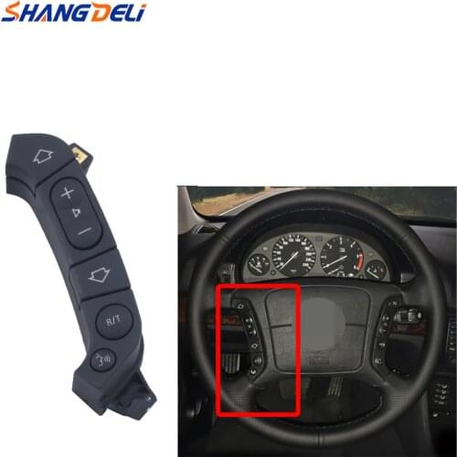 Left Steering Wheel Radio Audio Volume Controls Switch Multifunction Button Switch for BMW E38 E39 E83 530i 540i 6903396