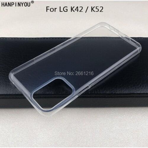 For LG K42 K52 K 42 52 6.6" Ultra Thin Soft TPU Silicon Gel Transparent Camera Protect Case Back Cover
