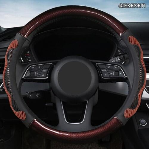 QIEKERETI Microfiber Leather Car Steering Wheel Cover For Volvo XC90 S80 XC60 S90 V70 V50 S40 V60 XC70 V40